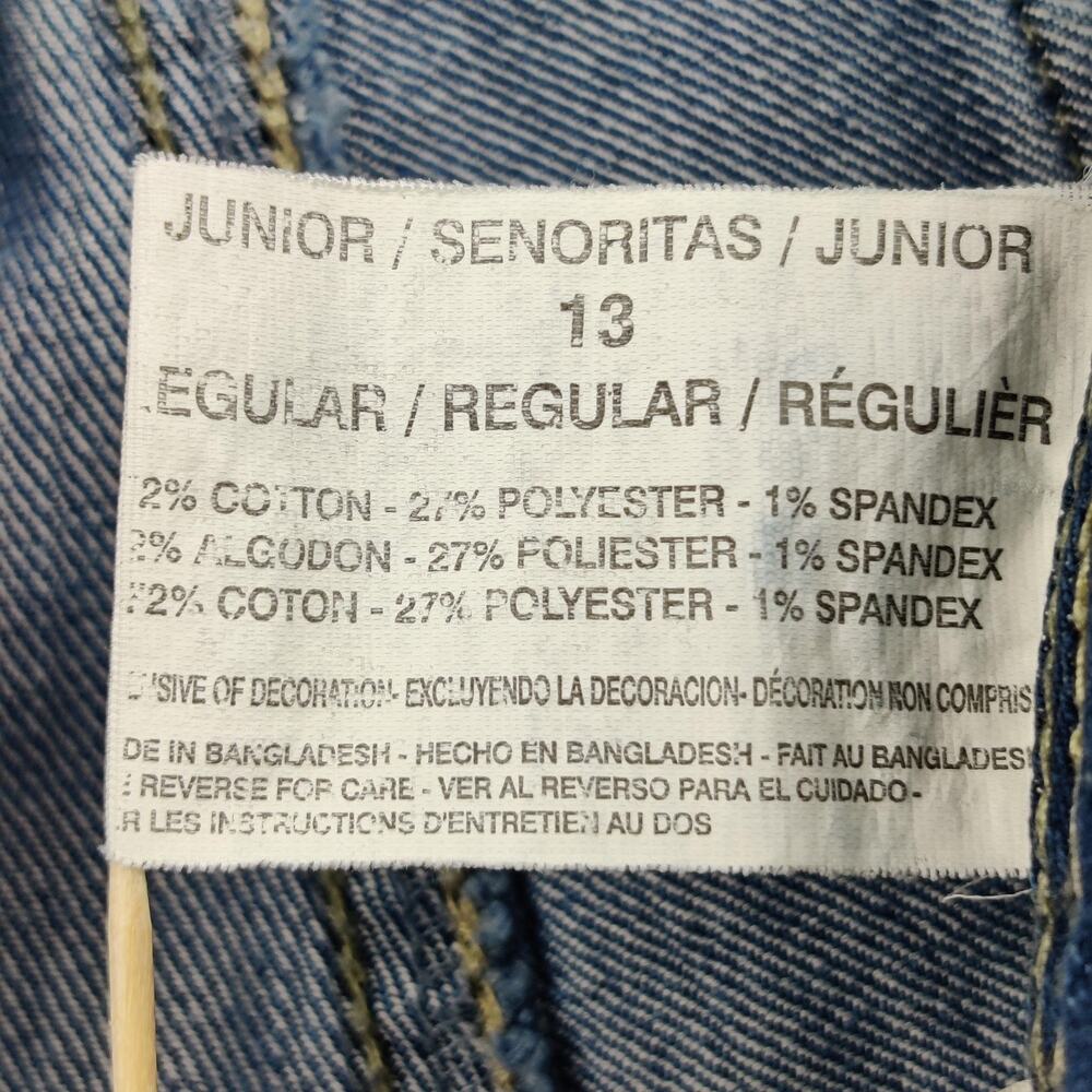L.e.i. Sophia Hipster Flare Jeans Juniors 13 Blue Medium Wash Low Rise 32x31 - Picture 3 of 10